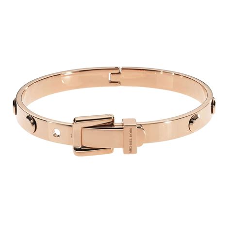 michael kors mkj 1821 rose gold astor buckle bangle bracelet|Women's Rose Gold Designer Bracelets .